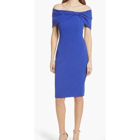 Vince Camuto Off the Shoulder Sheath Cocktail Dress - Picture 1 of 8